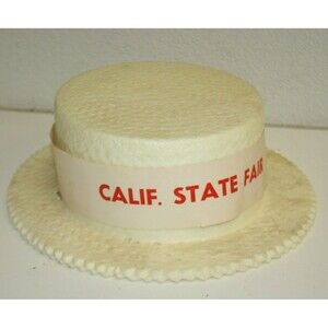 Vintage Mid Century Styrofoam Barber Shop Quartet California State Fair HAT